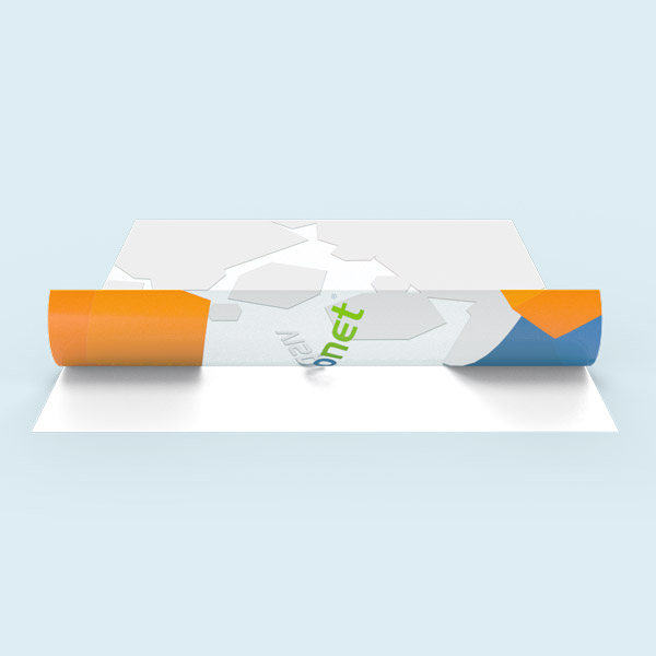 White underprint on the back. Colors: design opaque, unprinted areas transparent.