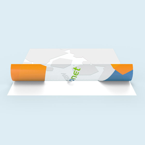 White underprint on the back. Colors: design opaque, unprinted areas transparent.