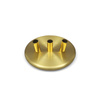 Freestanding display stand, brass, triple-tier
