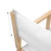 Director's chair, detail: attachment of the single-layer backrest