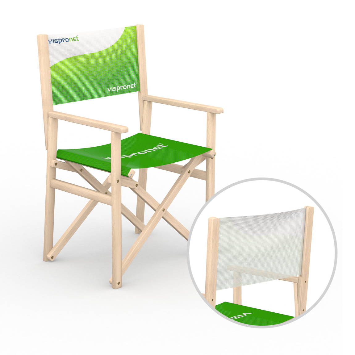 Director's chair, covering Mesh Basic B1, design on the front side