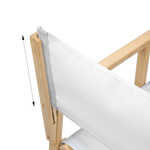 Director's chair, detail: attachment of the backrest