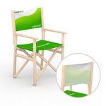 Director's chair, single-layer backrest, design on the front side