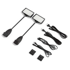 LED-Spot for Pop Up Display Magnet, black, set of 2 