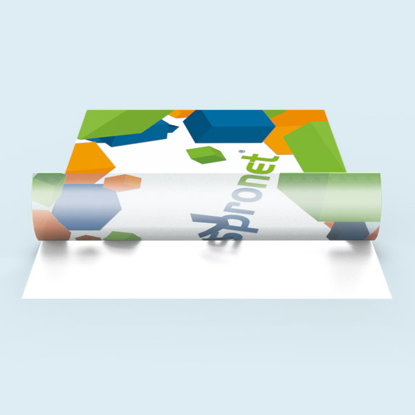 transparent film without white print: design translucent, unprinted areas transparent.