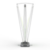 with 2-spring rod system for compensation of wind gusts in both directions