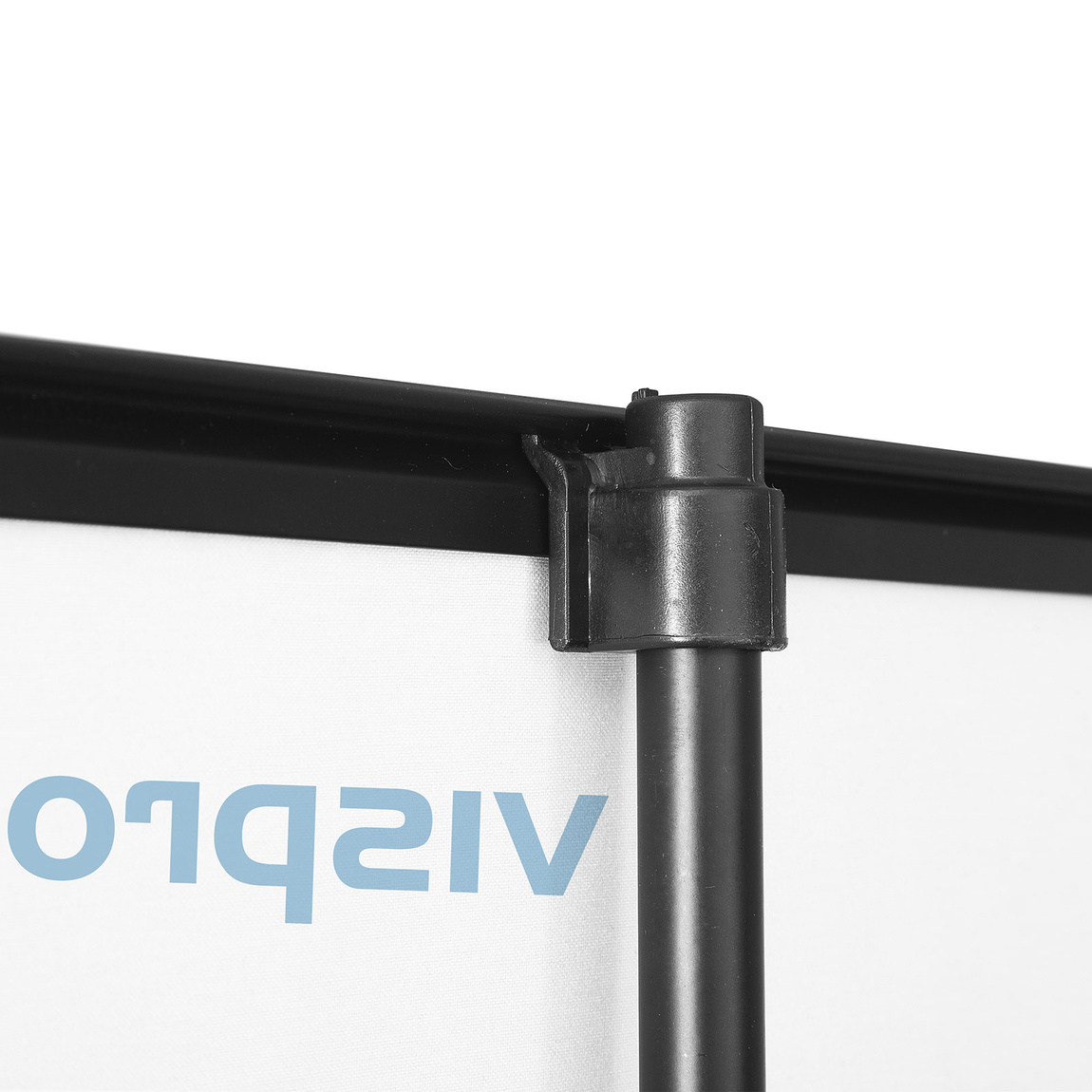 Roll Up Select Black - Attachment of Print Component in Clamping Rails