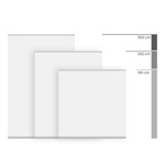 Roll Up Basic XL – Printed panels for three heights: 300 cm, 250 cm, 195 cm