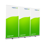 Connector set for double-sided roll-up banners available as an optional extra