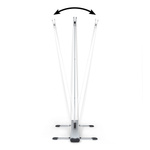 with spring-loaded support rod for compensation of wind gusts