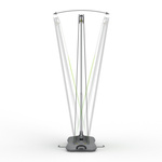 with 2-spring rod system for compensation of wind gusts in both directions