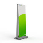 additional stability: fold-out, height-adjustable base
