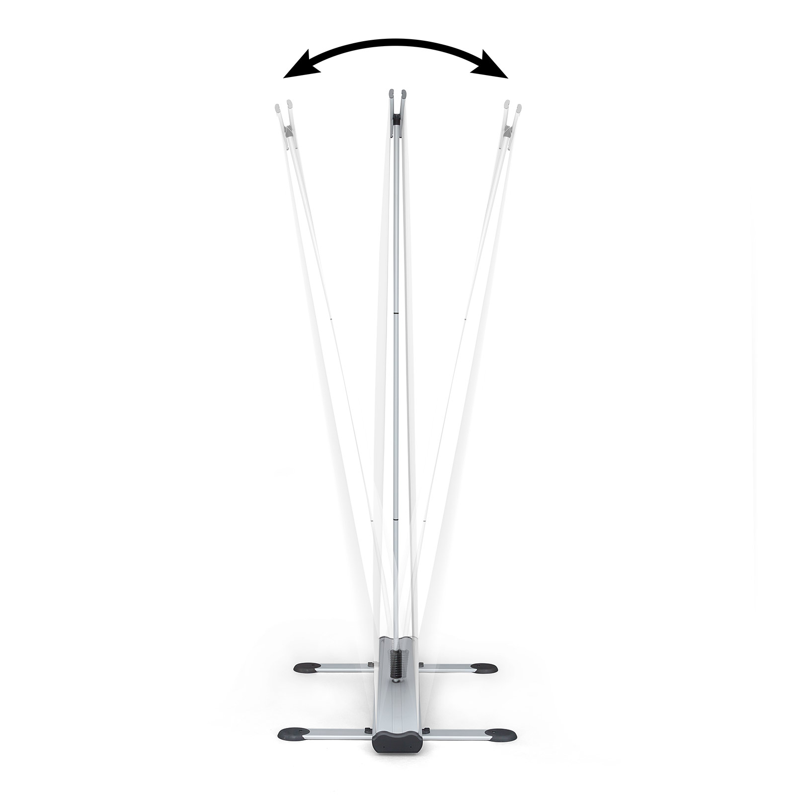 with spring-loaded support rod for compensation of wind gusts