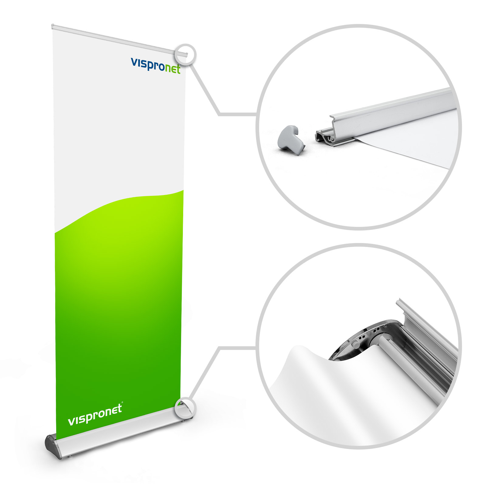 Roll Up Select - faster graphic change through clamping rails