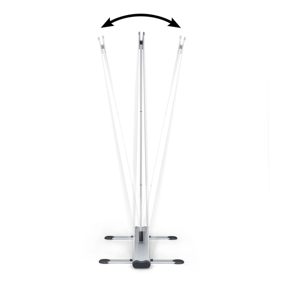 with spring-loaded support rod for compensation of wind gusts