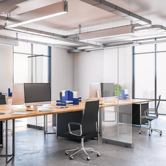 Roll Up Basic Protective Screen Use as a Partition Between Workstations