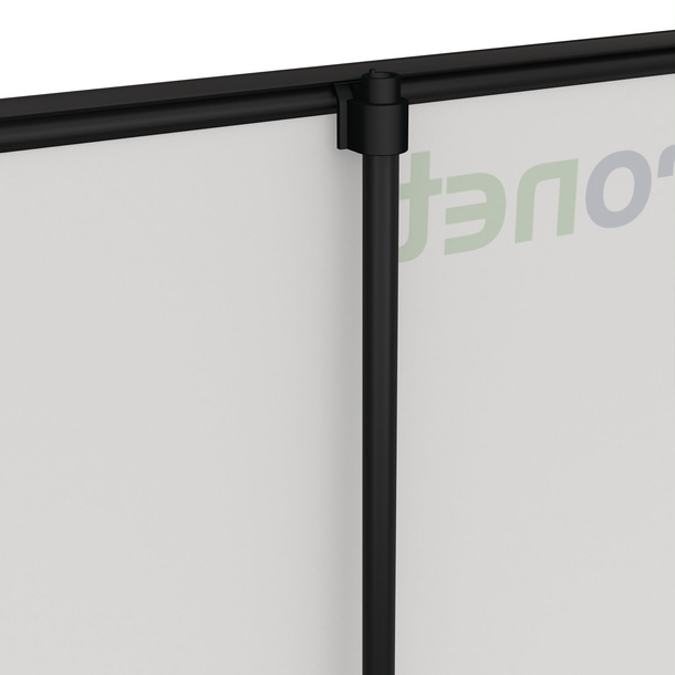 Roll Up Select Black - Attachment of Print Component in Clamping Rails