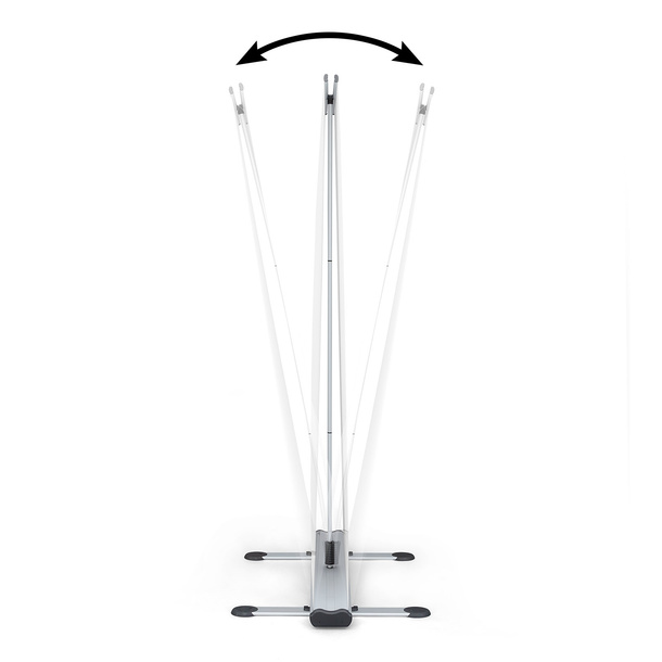 with spring-loaded support rod for compensation of wind gusts