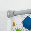Curtain, wall mounting with flange