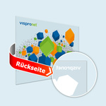 Acrylic glass: White underprint behind color areas (unsuitable for photo printing)