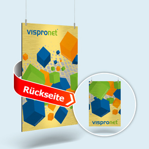 Brushed Aluminium Composite Sign - Gold, double-sided printed, Portrait