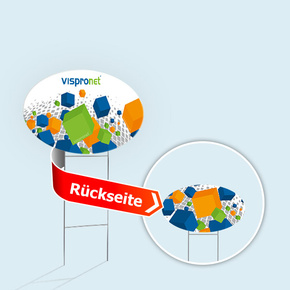 Lawn Sign - Oval, double-sided printed