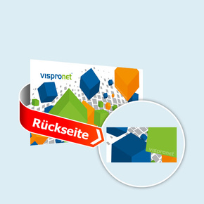 PVC banner in landscape format, double-sided printed