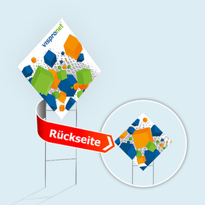 Lawn Sign - Square, pointed top, double-sided printed