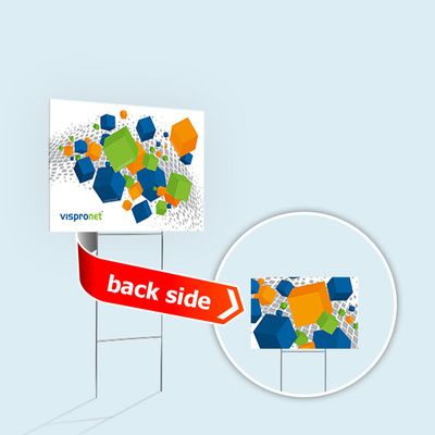 Lawn Sign - Rectangular, double-sided printed