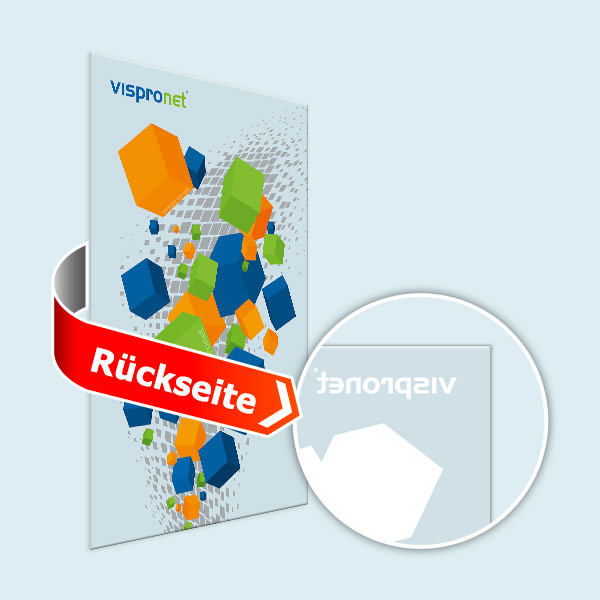 Acrylic glass: White printing behind color areas (unsuitable for photo printing)