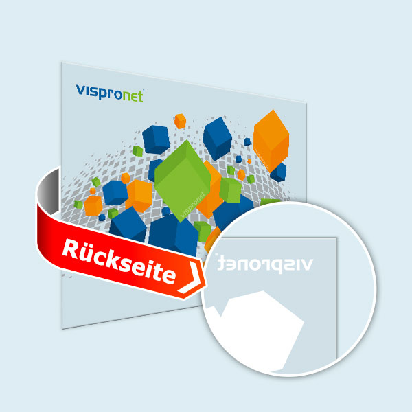Acrylic glass: White underprint behind color areas (unsuitable for photo printing)