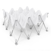 Aluminum scissor grid system, fastening of printed part with hook-and-loop tape