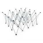 Scissor grid system, tool-free assembly, easy to pull apart
