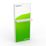 Brochure holder with clothes rail / slot profile