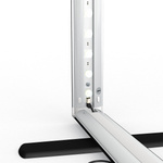 Trade fair wall Lightbox click, detail: corner