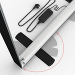 Trade fair wall Lightbox click, detail: rotatable base