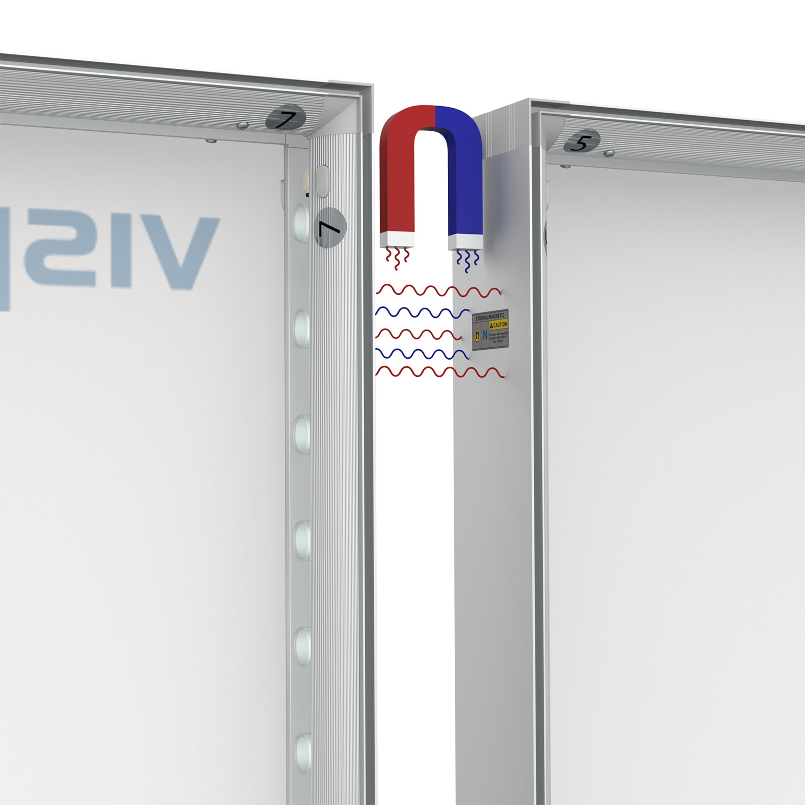 Integrated magnets in the frame - for connecting individual walls
