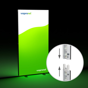 Exhibition wall Lightbox click black