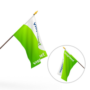 Double layer flag, waving flag