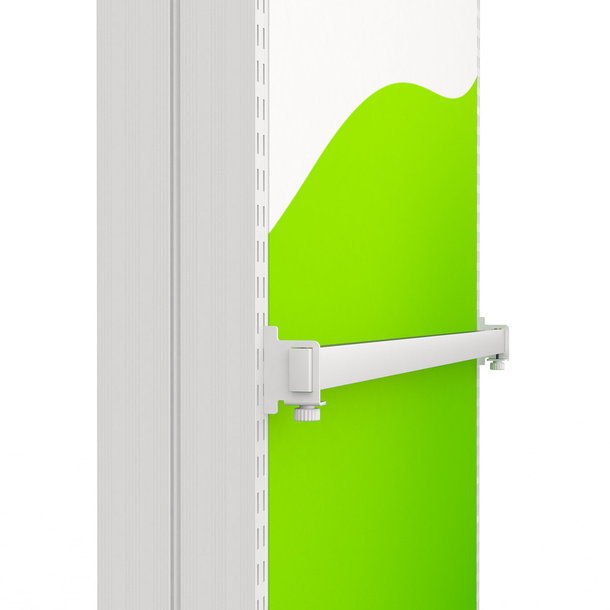 Rail for brochure holder & hooks / slot profile