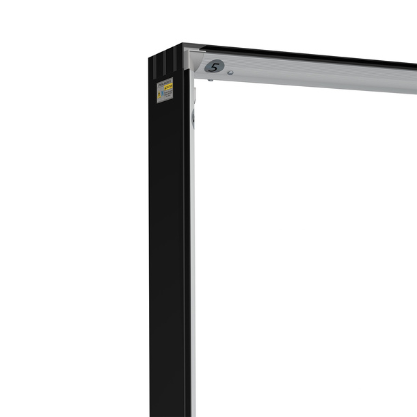 Trade show wall Lightbox click, detail: corner