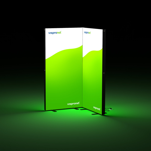 Trade Fair Wall Lightbox Click, Corner Configuration