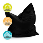 Rectangular bean bag as a comfortable seating option, size 140 x 180 cm