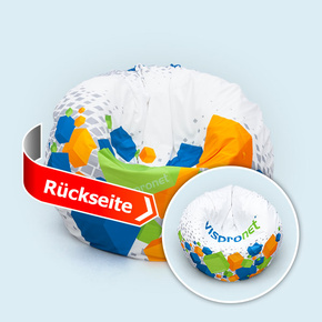 Round bean bag, printed on both sides