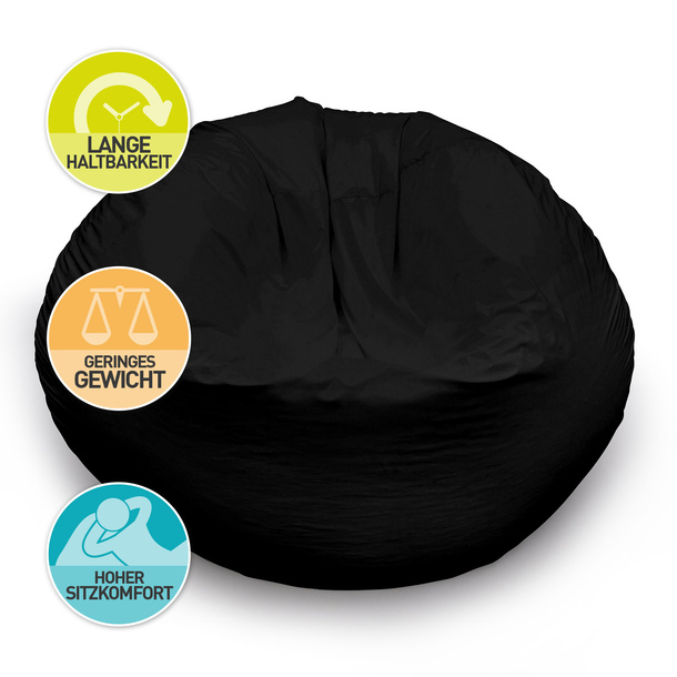 Round bean bag, as a comfortable seating option, ø 140 cm