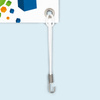 Mounting option: white elastic cord with stainless steel hook