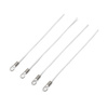 Elastic strap with stainless steel hooks 400 mm, white, set of 4