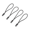 Elastic strap with plastic hooks 200 mm, black, set of 4
