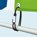 Mounting option: black elastic cord with metal hook