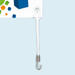Mounting option white elastic cord with stainless steel hook